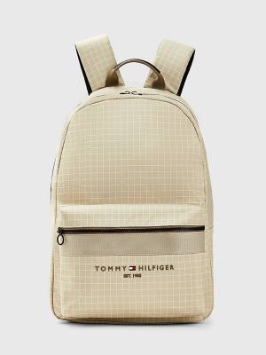 Beige Tommy Hilfiger TH Established Backpack Men's Bags | TH719TQX