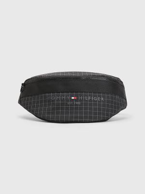 Black Tommy Hilfiger TH Established Square Print Crossbody Men's Bags | TH804YFN