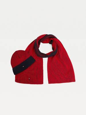 Blue Tommy Hilfiger Beanie And Scarf Gift Set Men's Hats | TH279YMZ