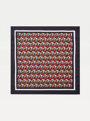 Blue Tommy Hilfiger Signature Leopard Print Silk Bandana Women's Scarves | TH230EIF