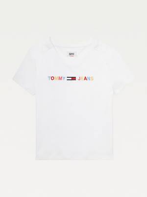 White Tommy Hilfiger Adaptive Cotton Logo Women's T Shirts | TH836UZV