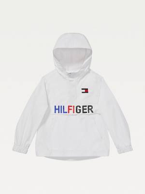 White Tommy Hilfiger Adaptive Popover Anorak Boys' Jackets | TH165DZY