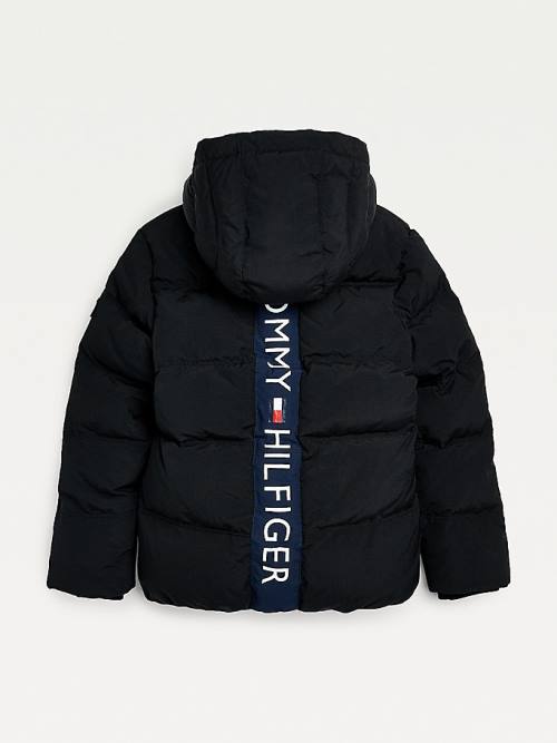 Black Tommy Hilfiger Essential Padded Back Logo Boys' Jackets | TH076WKU