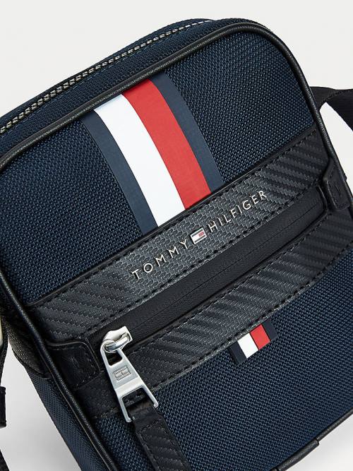 Blue Tommy Hilfiger Elevated Textile Small Reporter Men's Bags | TH864BAC