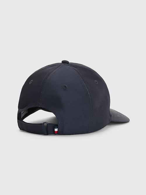 Blue Tommy Hilfiger Interlock Plaque Cap Women's Hats | TH930PDN