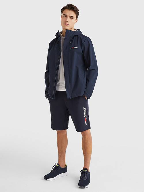 Blue Tommy Hilfiger Sport Slim Fit Windbreaker Men's Jackets | TH190WKA