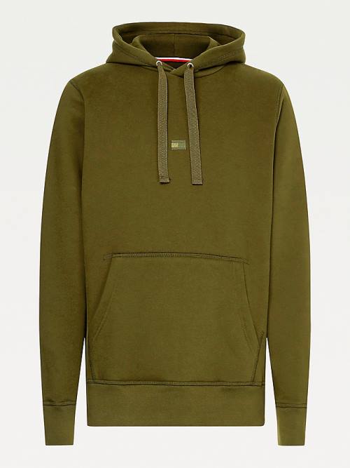 Brown Tommy Hilfiger Peached Fleece Men's Hoodie | TH382YJS