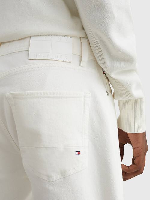 Denim Tommy Hilfiger Denton Straight White Men's Jeans | TH824IUQ