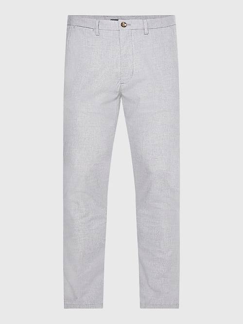 Grey Tommy Hilfiger Bleecker Wool Look Slim Fit Men's Pants | TH841ZEY