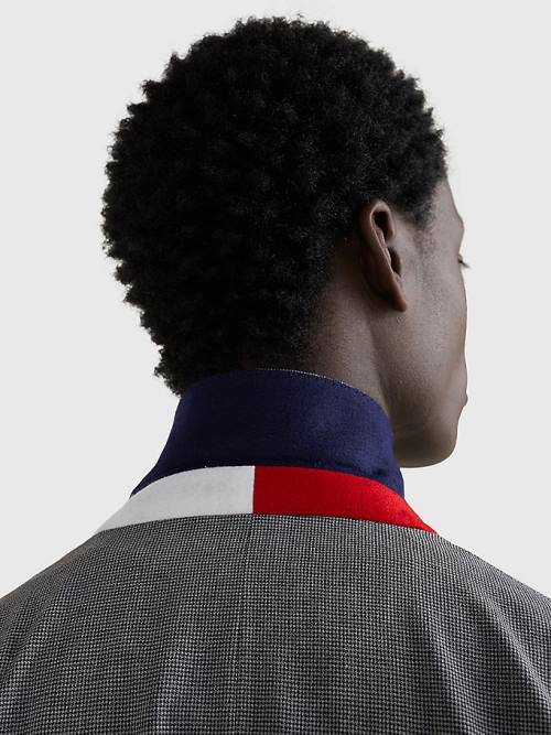 Grey Tommy Hilfiger Constructed Check Men's Blazers | TH048XTB