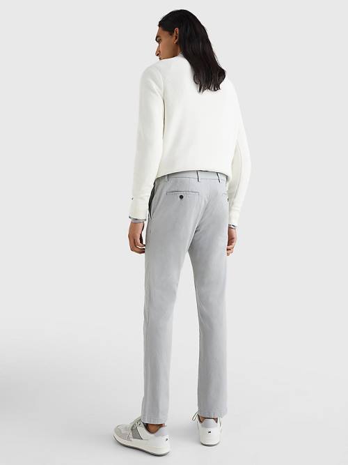 Grey Tommy Hilfiger Denton Printed Straight Fit Men's Pants | TH145SIN