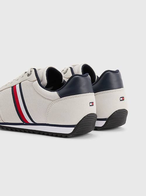 Grey Tommy Hilfiger Essential Mesh Signature Tape Men's Sneakers | TH160YIE